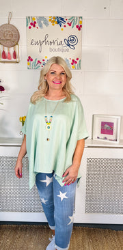 Haisley Loose Fit Top - Mint