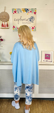 Haisley Loose Fit Top - Baby Blue