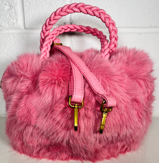 Elvira Faux Fur Grab Bag Candy Pink