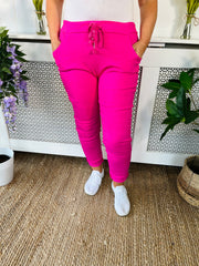Polly plain magic trousers - Hot Pink