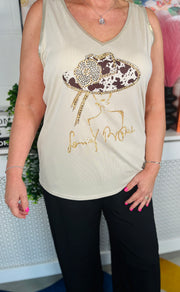 Shine All Day Vest Top - Natural