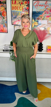 Picnic Perfect Jumpsuit - Khaki