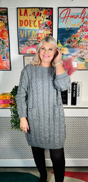 Edinburgh Knitted Dress - Charcoal