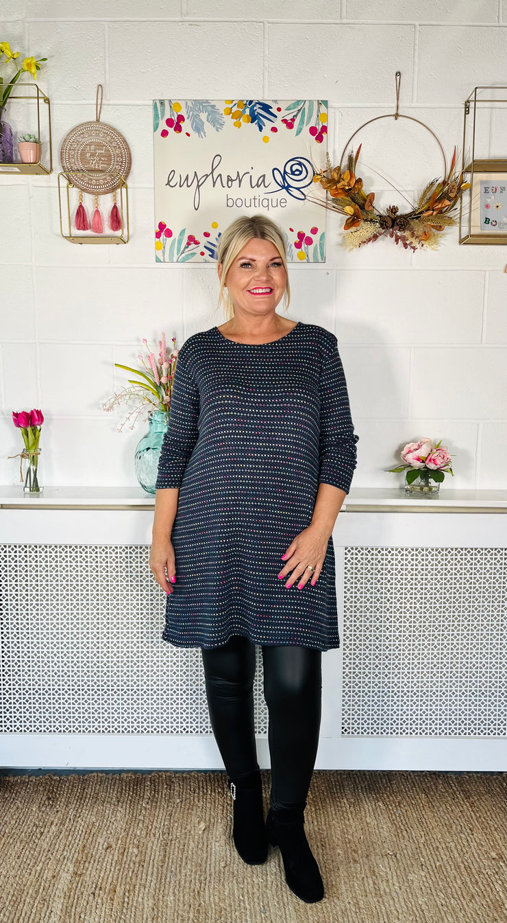 Lena Jumper Dress - Navy
