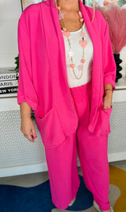 Darling Unstructured  Blazer - Lipstick Pink