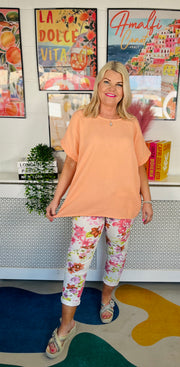 Heavenly Waffle Tee - Peach