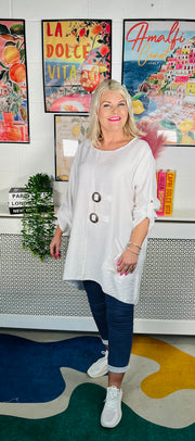 Fernwood Tunic Top - White