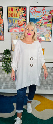 Fernwood Tunic Top - White