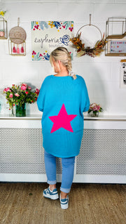 Make it shine star jumper - Electric Blue