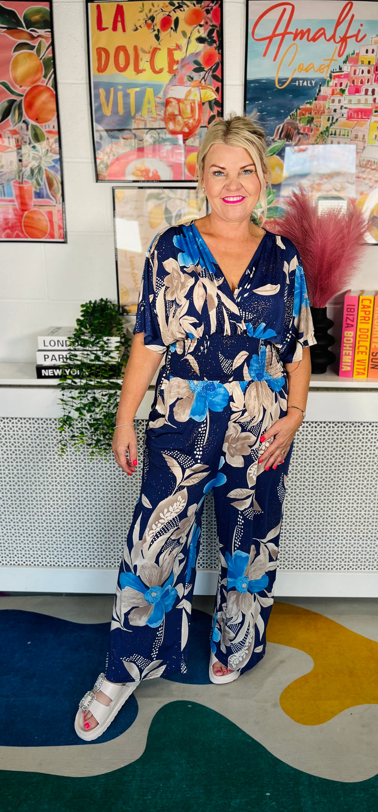 Glamourous Nights Jumpsuit - Navy