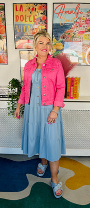 Sleek Sophistication Jacket - Hot Pink