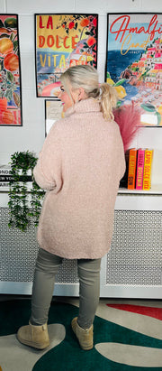 Chalet Charm Fluffy Knit - Antique Pink