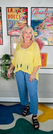 Thistledown Crochet Top - Yellow