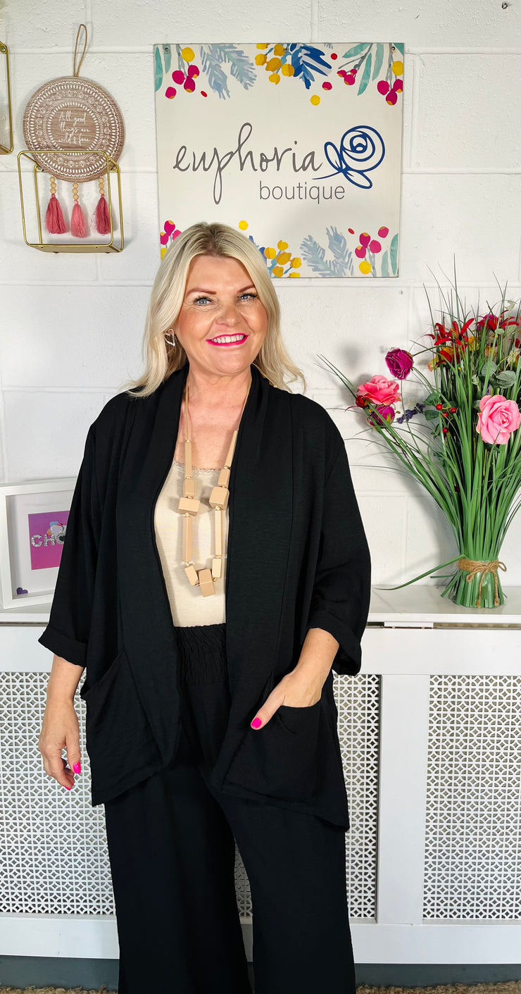 Darling Unstructured  Blazer - Black