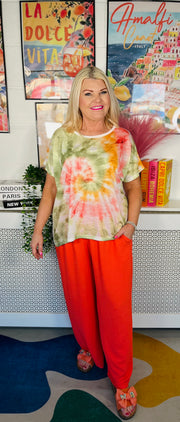 Suella Wide Leg Trousers - Coral