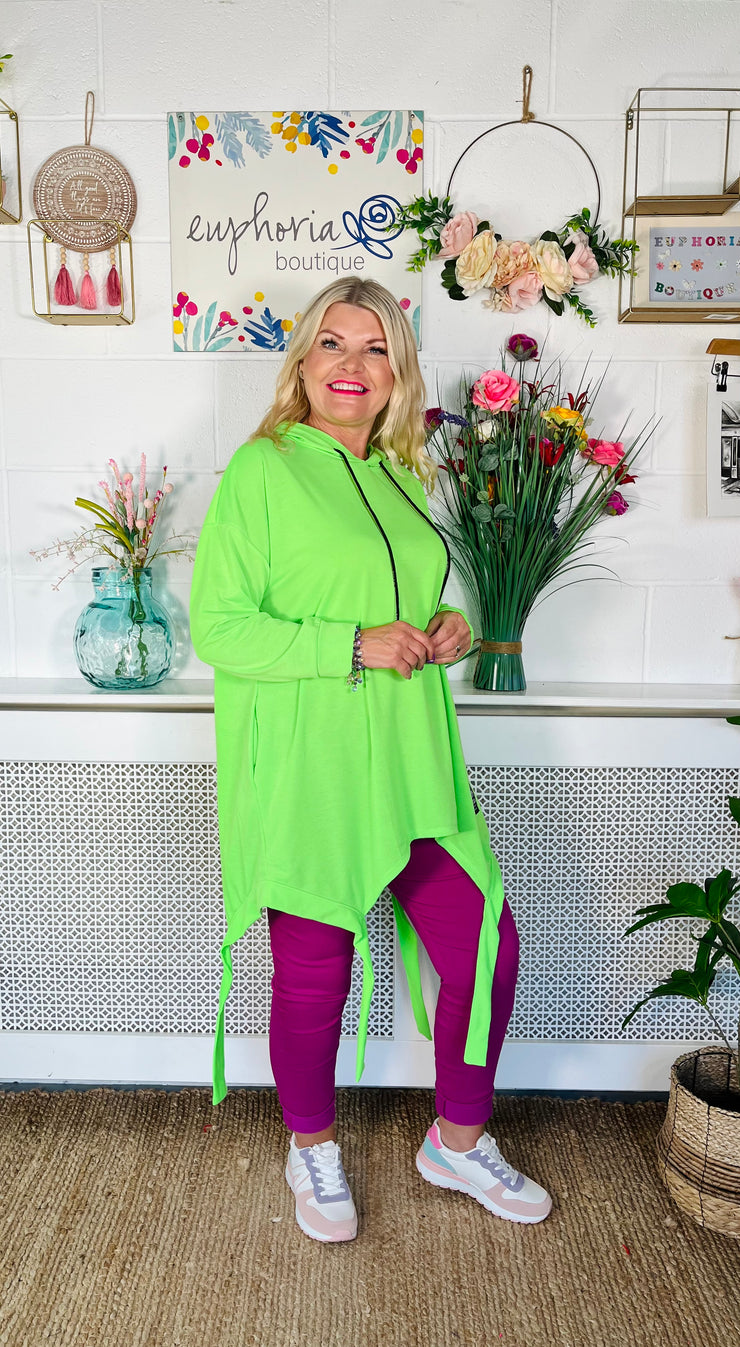 Pure Haven Hoodie - Lime Green