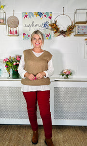 Prudence Knitted Tank - Caramel