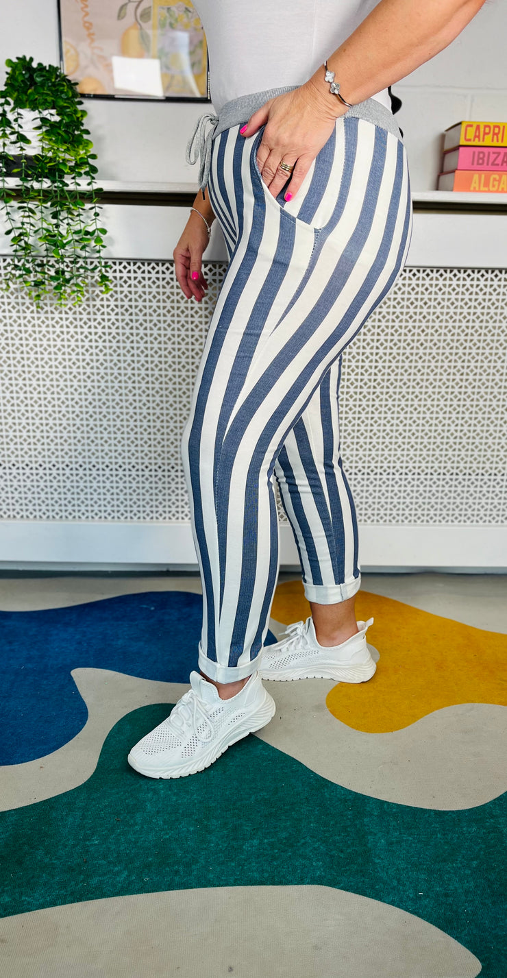 Alice joggers  - Sea Breeze Stripes