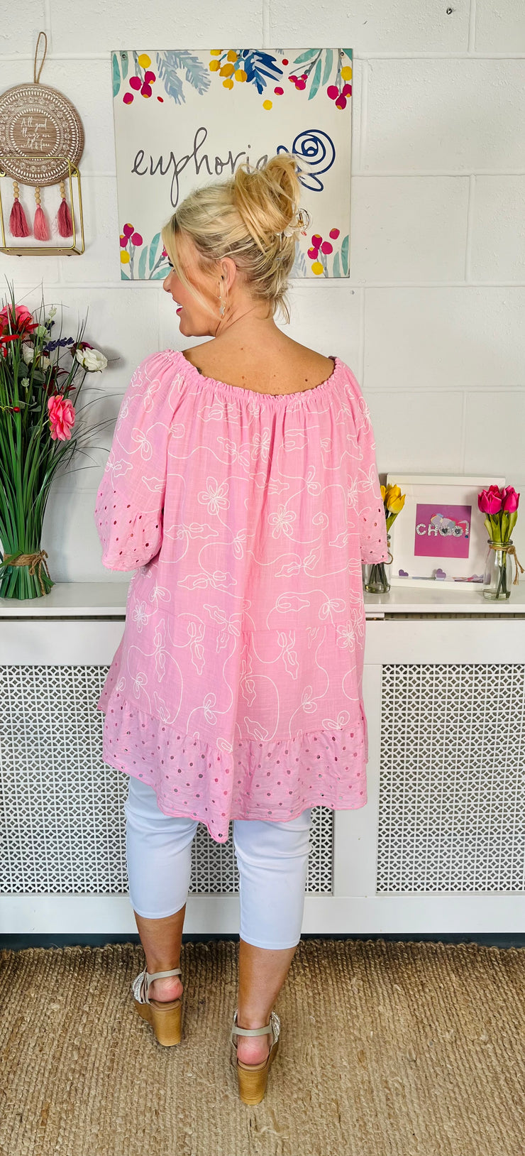 Meredith Tunic Top - Baby Pink