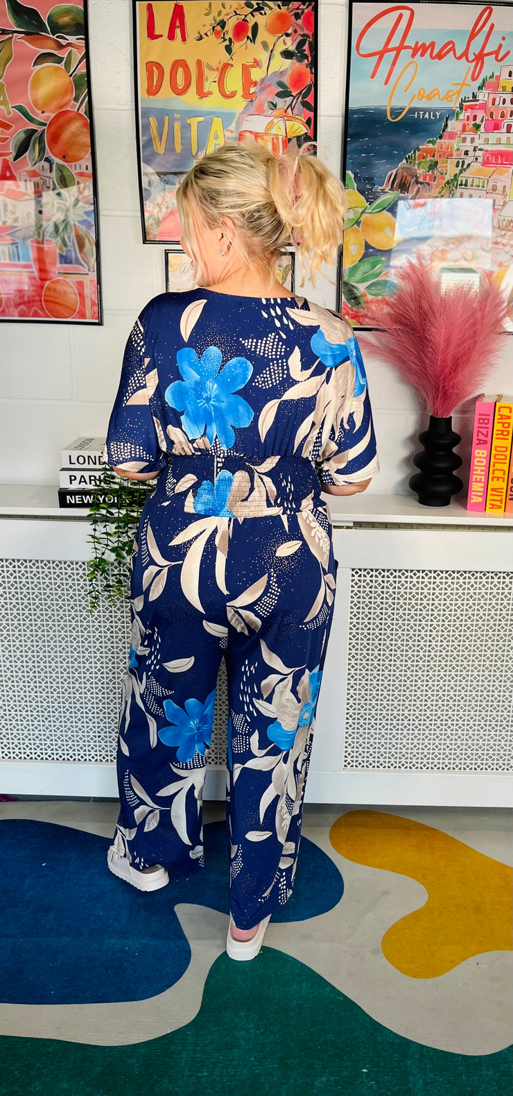Glamourous Nights Jumpsuit - Navy