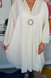 Starlight Sway Kaftan Dress - Vanilla