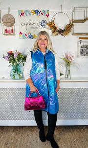 Metallic Dreamscape Gilet - Blue