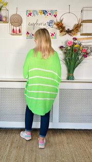 Fine Line Comfort knit - Lime Green