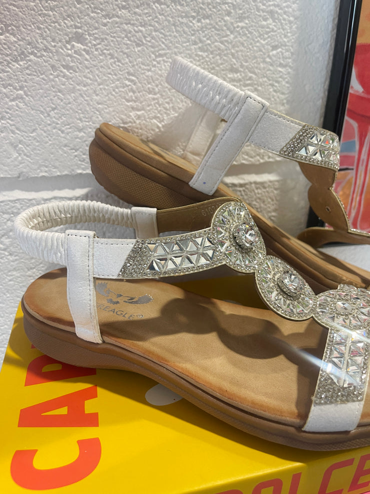 Radiant Runway Sandals - White