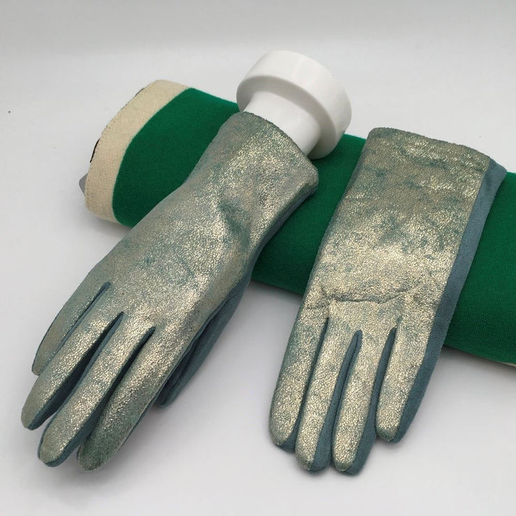 Mystic Metallic Gloves - Teal