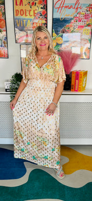 Midnight In Paris Maxi Dress - Natural
