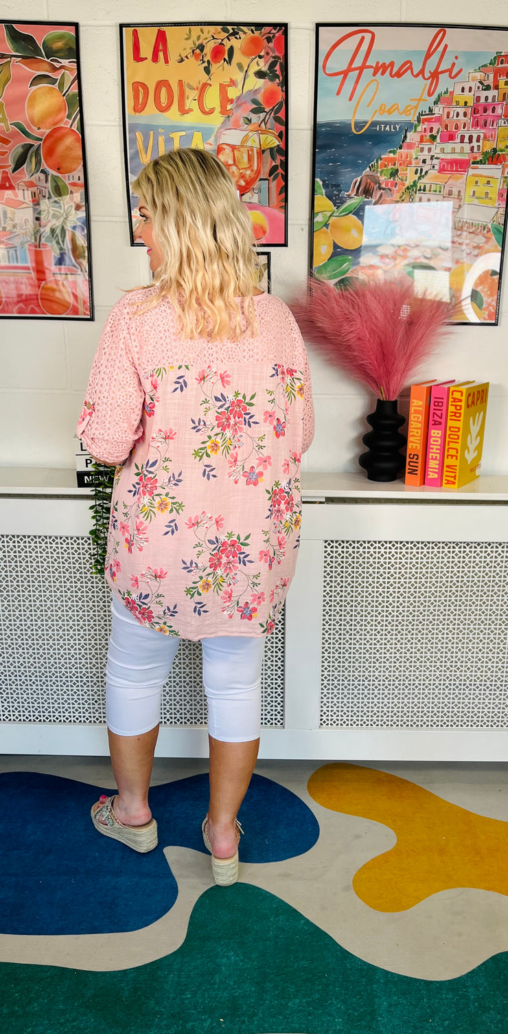 Petal Promises Top - Antique Pink