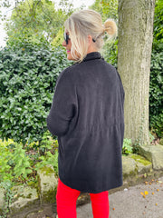 Trinity Chenille Blazer Jacket - Black