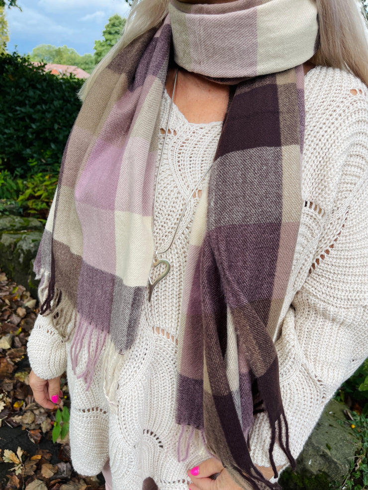 Checkmate Scarf/Shawl - Chocolate