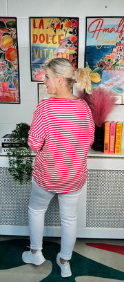 Urban Stripes Top - Hot Pink