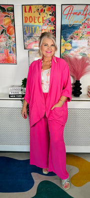 Darling Unstructured  Blazer - Lipstick Pink