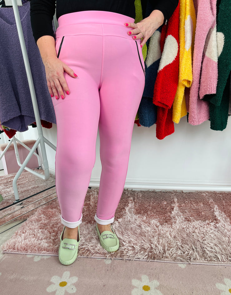 Linda Super Stretchy Treggings - Candy Pink