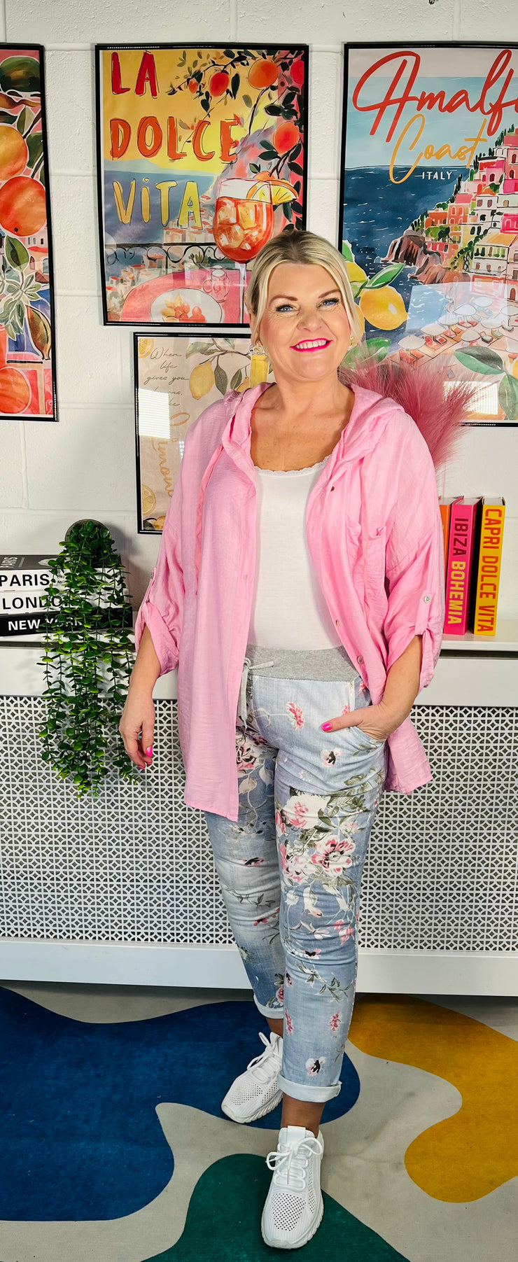 Sarah's Sunshine Shacket - Baby Pink