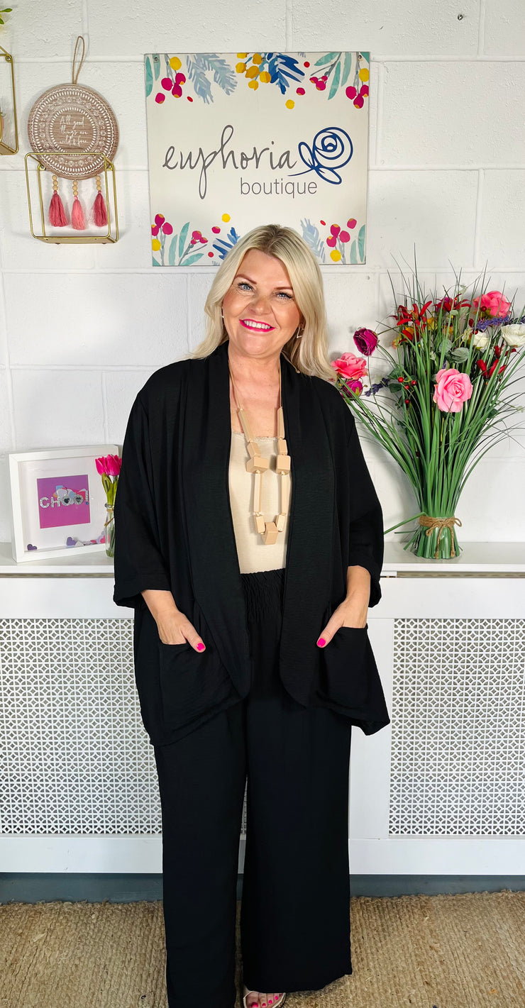 Darling Unstructured  Blazer - Black
