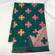 Holland Clover Scarf / Shawl - Emerald Green