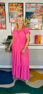 Charlottes Choice Maxi Dress - Lipstick Pink