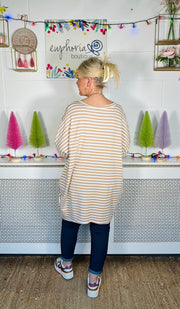 Cornelia Striped Sweater - Natural