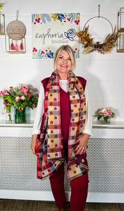 Floral Hug Scarf/Shawl - Magenta
