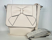 Bow Charm Crossbody Bag - Natural