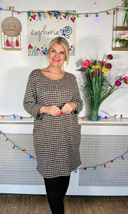 Vibrant Bliss Jumper Dress - Light Grey