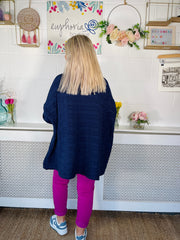 Alpine Premium Cable Knit - Navy