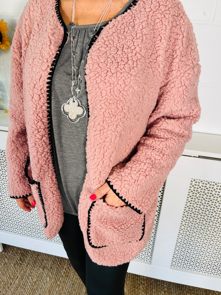 Liberty Teddy Jacket - Baby Pink