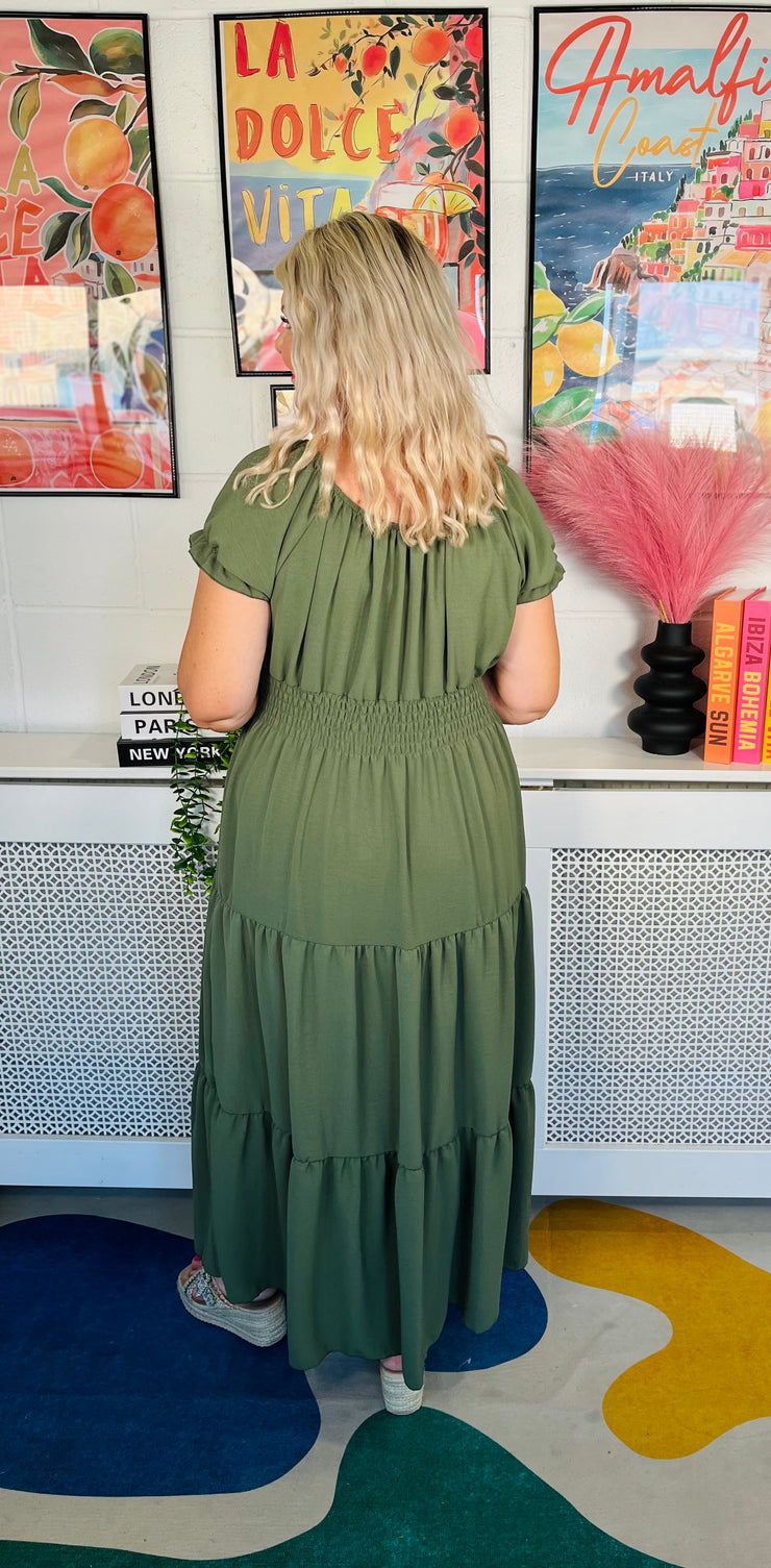 Charlottes Choice Maxi Dress - Khaki