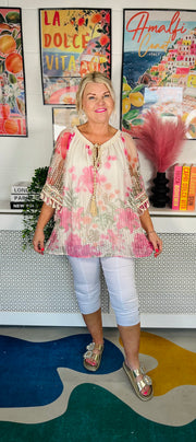 Eden Essence Boho Top - Pink