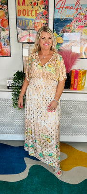 Midnight In Paris Maxi Dress - Natural