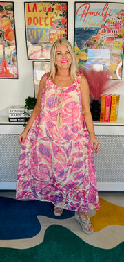 Mermaid Mirage  Dress - Pink